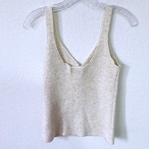 Old Navy Recycled Wool Blend V Neck Sweater Tank Top Camisole SZ M - NWT